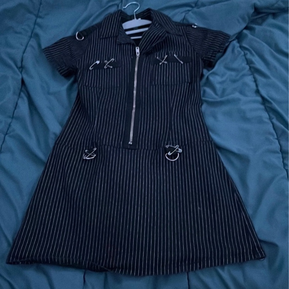 Super rare super low fat pinstripe dress